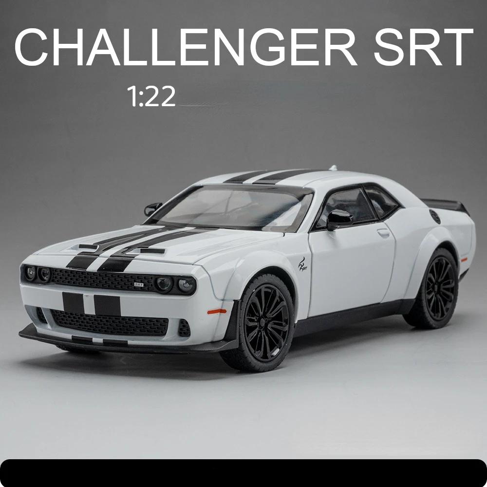 

1:22 Додж Челленджер SRT Hellcat Демонические Глаза Литой Металлический Модель Автомобиля Игрушка Колесо Оттяжка Суперкар Свет Звук Игрушки для Детей