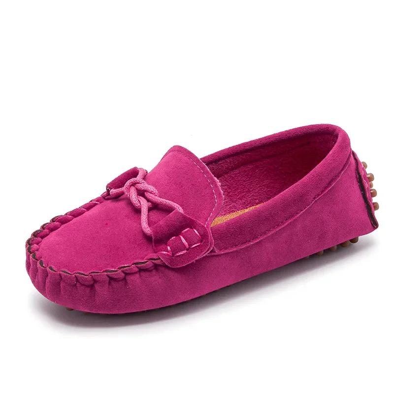 

Children Suede Shoes Spring Summer Breathable Slip on Casual Kids Sneakers Boy Girl Baby Toddler Boat Shoes Flats Loafers 35-Inner21.5cm