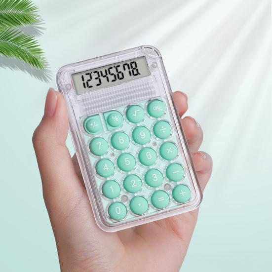Mini Calculator 8 Digit Display Pocket Size Basic Calculator Battery Powered Electronic Calculator for School Office Home Supplies