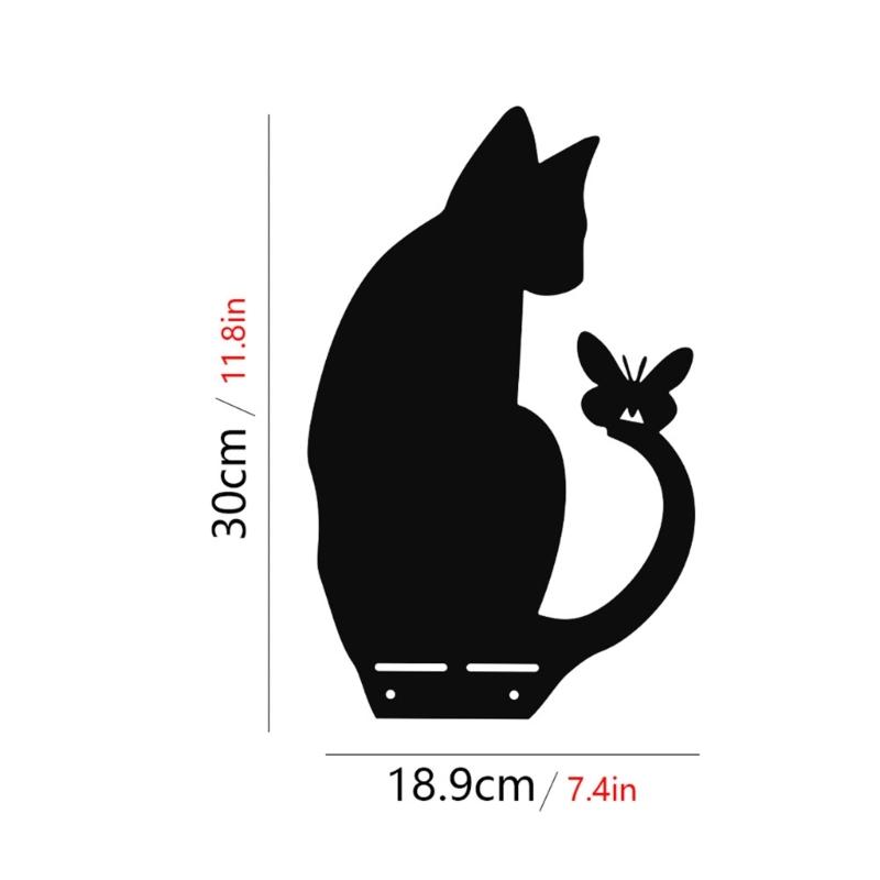 Metall Garten Dekorationen Metall Hof Tiere Gartenstecker Katze Hof Dekorationen Outdoor Gartenstecker für Blumenbeete Rasen