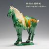 1pcs Trio-colored glazed pottery of the Tang Dynasty Ceramic souvenirs horse Craft Gifts living room decoration Home decorations