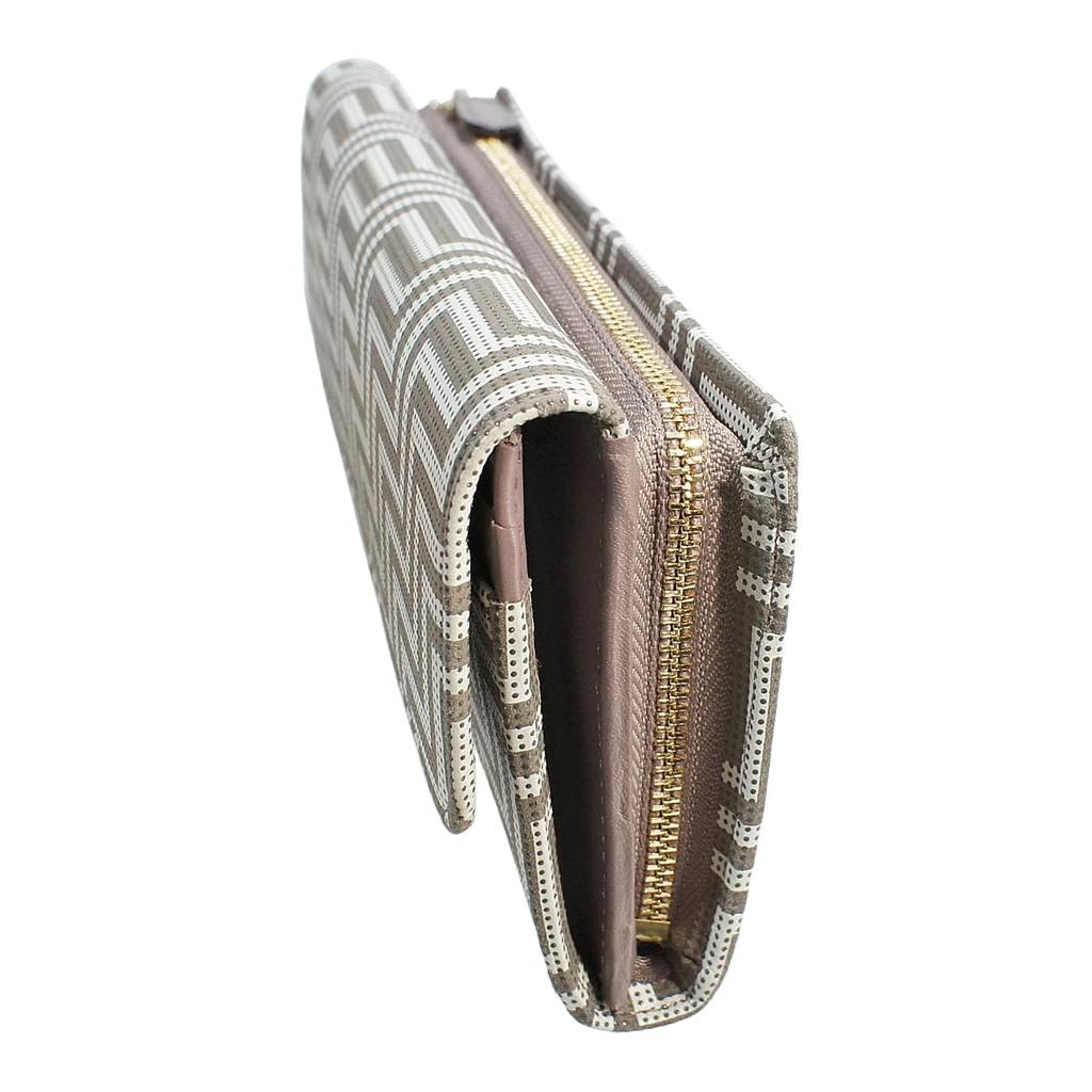 [Inden-ya] Chevron Long Wallet with Purse FT 7606 CHEVRON