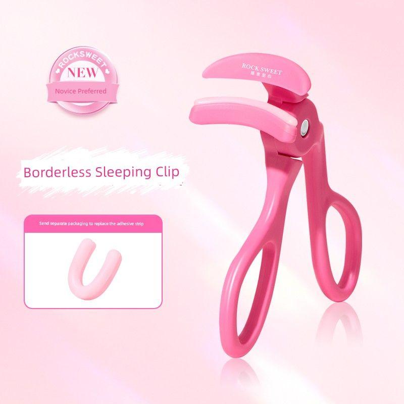 Rock Sweetheart Eyelash Curler Curly Long Lasting Hair-Styling 2025 New Arrival Frameless Vent Comb Wide Angle Clip for Makeup Artist Frameless Eyelash Curler [Free Rubber Pad*1]