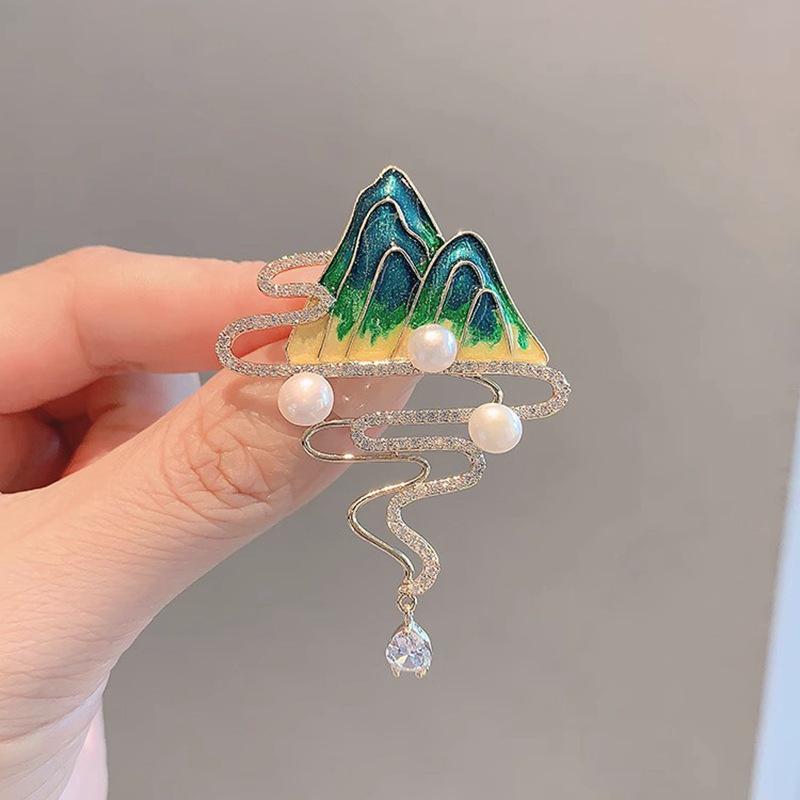 Κομψή καρφίτσα με λουλούδι παιώνιας - Ρετρό εθνικό στυλ, Προηγμένο αξεσουάρ καρφίτσας για Τσέονγκσαμ και Χάνφου