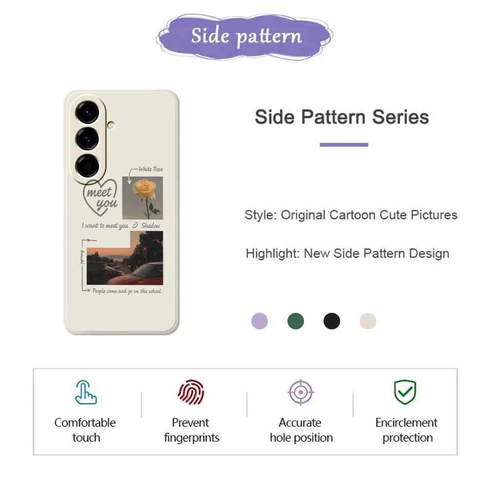 For Samsung Galaxy A56 5G Case Meet You Photo Pattern Printing Straight Edge TPU Phone Back Cover