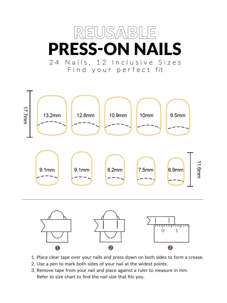 Glossy Cute Press-on Nail Lovely Rabbit Pattern Short Round Natural Nail Tips for Daily Lives Everyday Use
