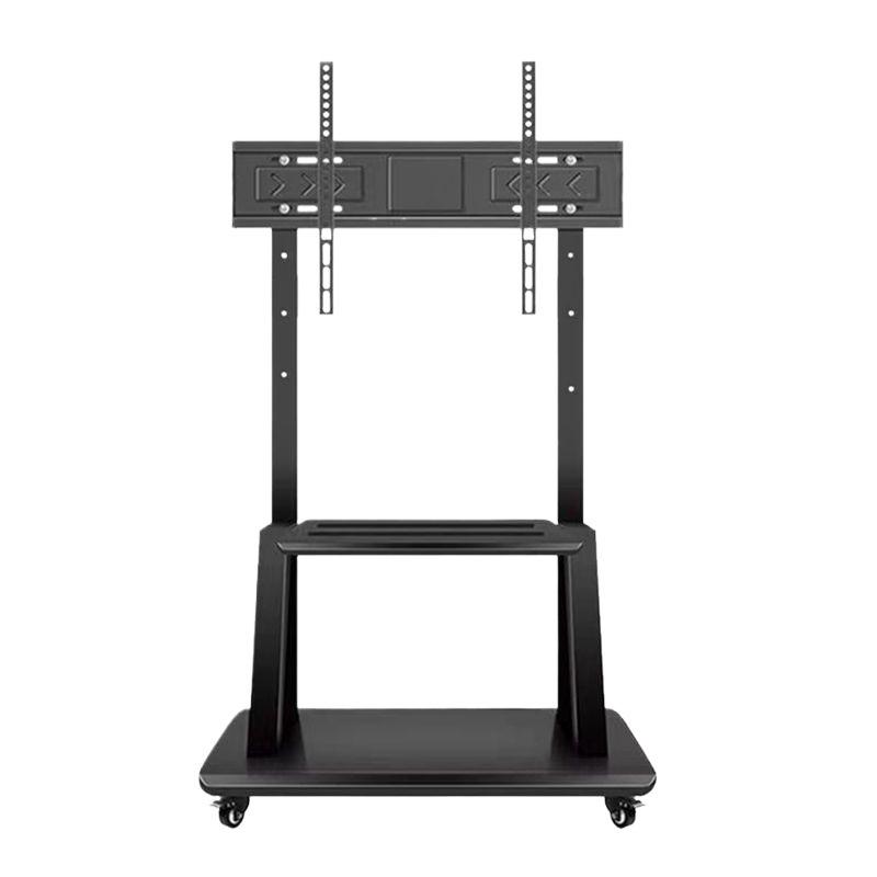 Mobile TV Stand with Wheels - Universal Vertical Bracket and Floor Mount