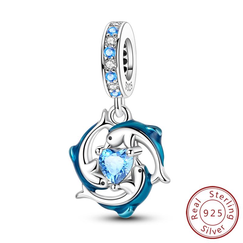 Original Kupfer Anhänger Perlen Anhänger Delfin Goldener Elefant Schmetterling Xo Anhänger Passend Armband Armreif Frau DIY Schmuck Geschenk