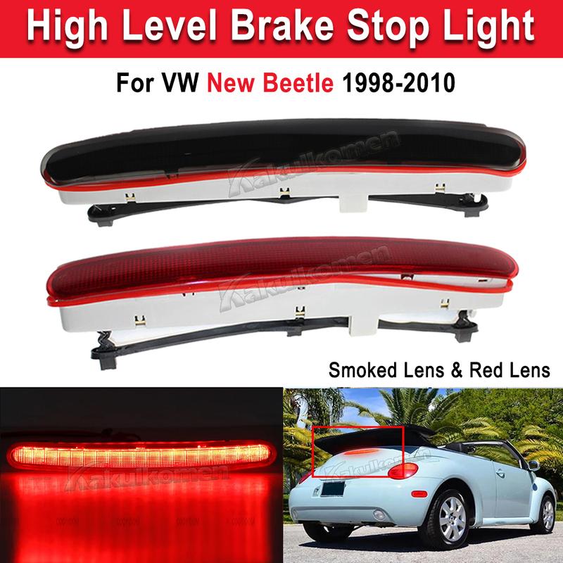 Hot Sales 1C0945097E Car 12V LED Third 3rd Brake Tail Light Rear High Mount Stop Lamp For VW Beetle 1998-2010 With Red LED Light