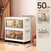 Double-door Living Room Storage Cabinet Folding Floor-standing Storage Box No Installation Required Simple Storage Cabinet