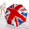 Union Jack Flaggen-Kunstschirm - Niedliches Cartoon-Design, Tragbarer Faltregenschirm mit robustem Eisengestell und 8 Speichen für alle Jahreszeiten