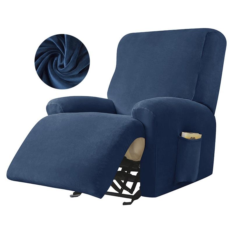 1/2/3 Seater Elastic Recliner Sofa Cover Velvet Stretch Split Protector Slipcover for Relax Armchair Couch Cover for Living Room
