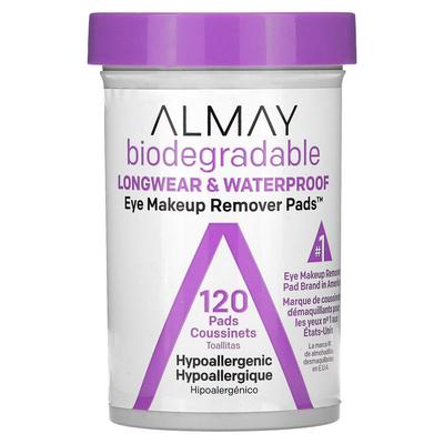 Almay Augen-Make-up Entferner Pads Long Wear & Wasserdicht Pads 120 Stück