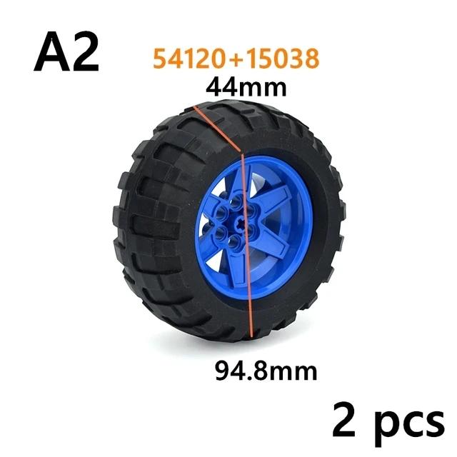 MOC Technical Tire Wheel Cross Hole Set Motorcycle Car Truck Wheels 44309 92402 3 54120 11957 Construction Building Block