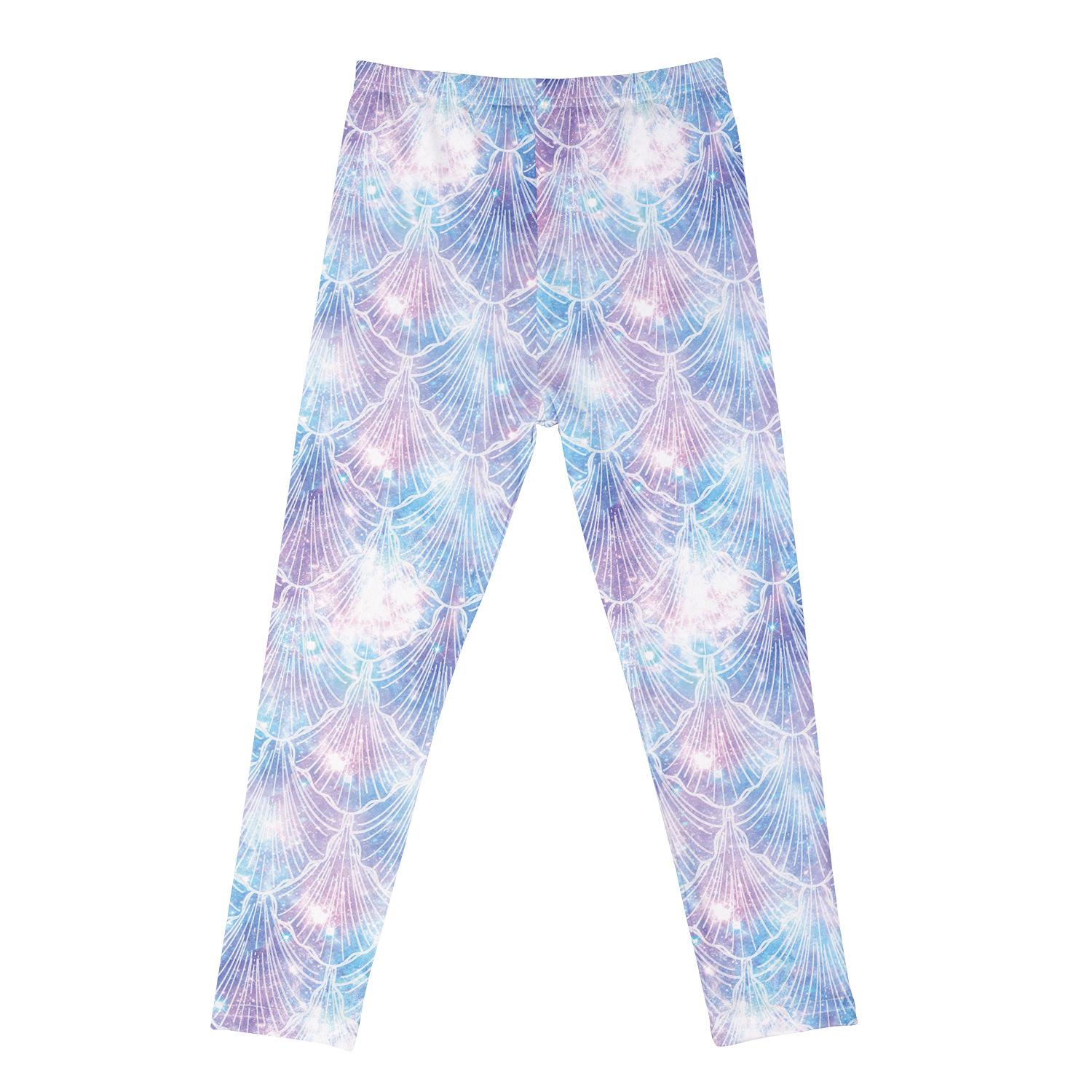 

Летние тонкие леггинсы для девочек, детские штаны из молочного шелка с мультяшным принтом и защитой от комаров 110cm