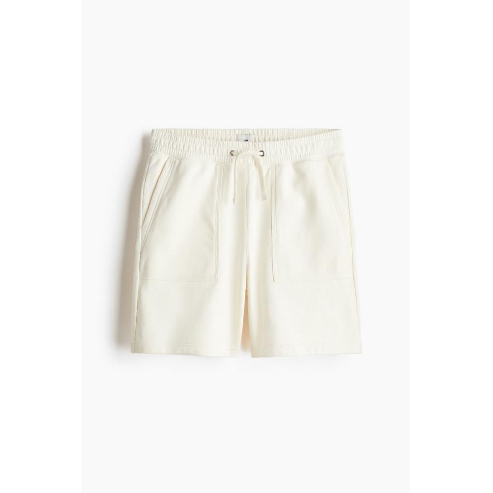 H M Regular Fit Sweat sHorts creaM