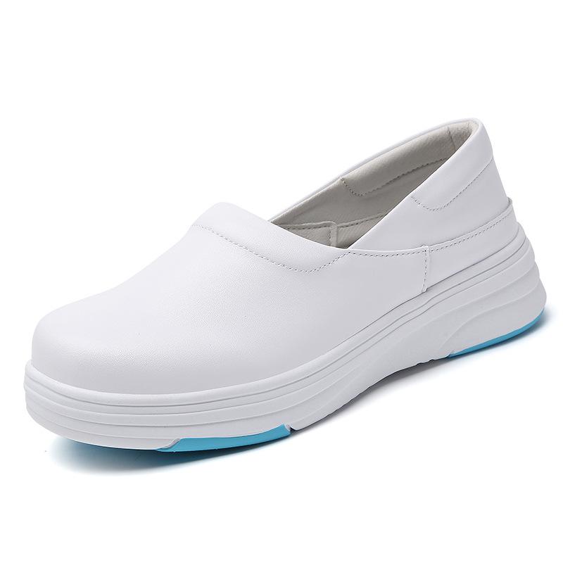 

Autumn Black Genuine Leather Nurse Shoes for Women - Soft Sole, Breathable, Non-slip Medical Footwear 37
