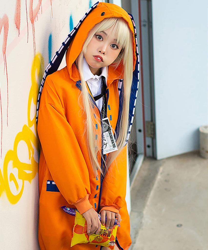 Kakegurui Yomitsuki Luna Cosplay Hoodie Uniform set with wig [milky time] 8-piece