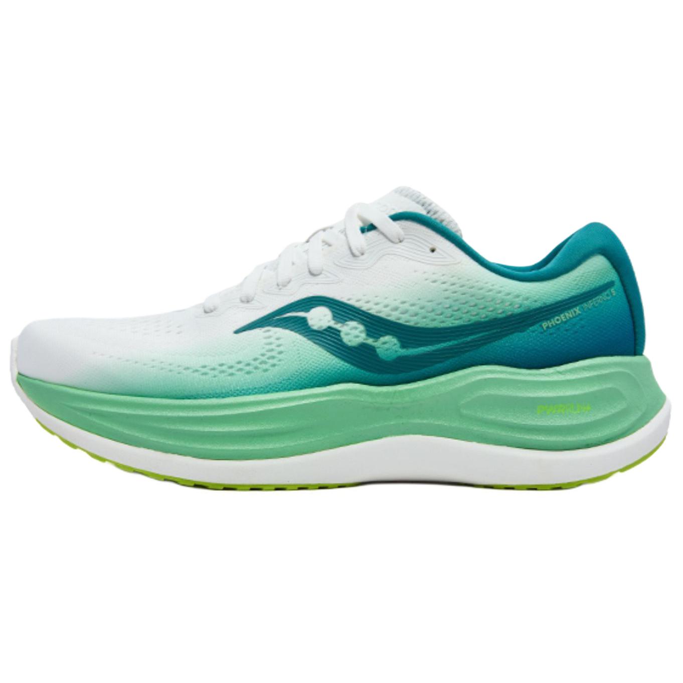 

Saucony PHOENIX INFERNO Firebird 5 Cushioning Abrasion Resistant Breathable Running Shoes Unisex White Green S28278-4 45
