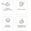 Curtain Ties Magnetic Tiebacks, Modern Simple Rope Tie Backs, Heavy Duty Magnets Decorative Drapes Weave Holdbacks for Home Bedroom Office Wall Damage