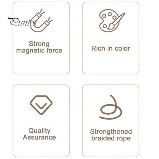 Curtain Ties Magnetic Tiebacks, Modern Simple Rope Tie Backs, Heavy Duty Magnets Decorative Drapes Weave Holdbacks for Home Bedroom Office Wall Damage