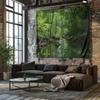 Forest Stream Scenery Tapestry  Peaceful Natural Landscape Decorative Hanging Cloth