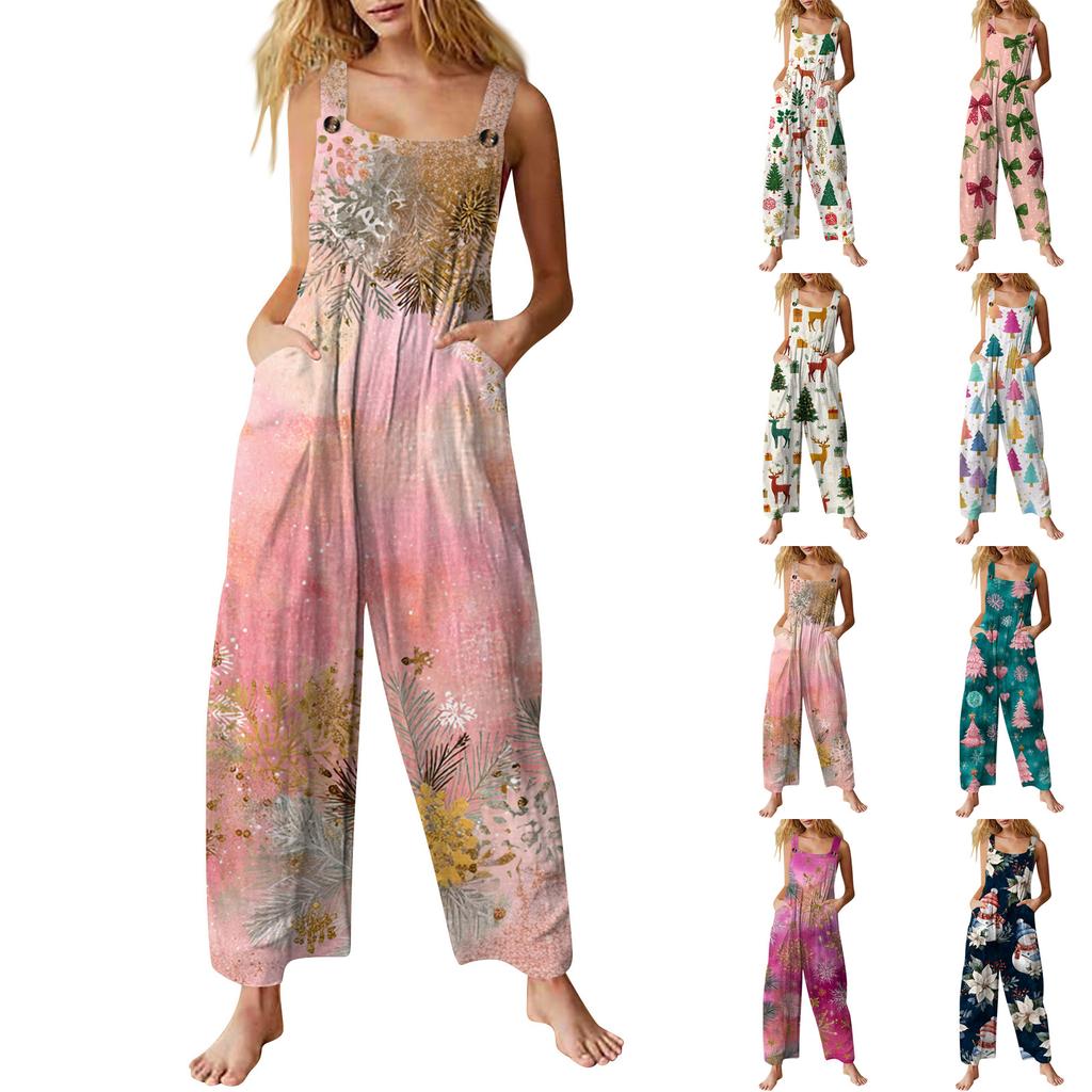 Women's Jumpsuit Printed Casual Loose Jumpsuit