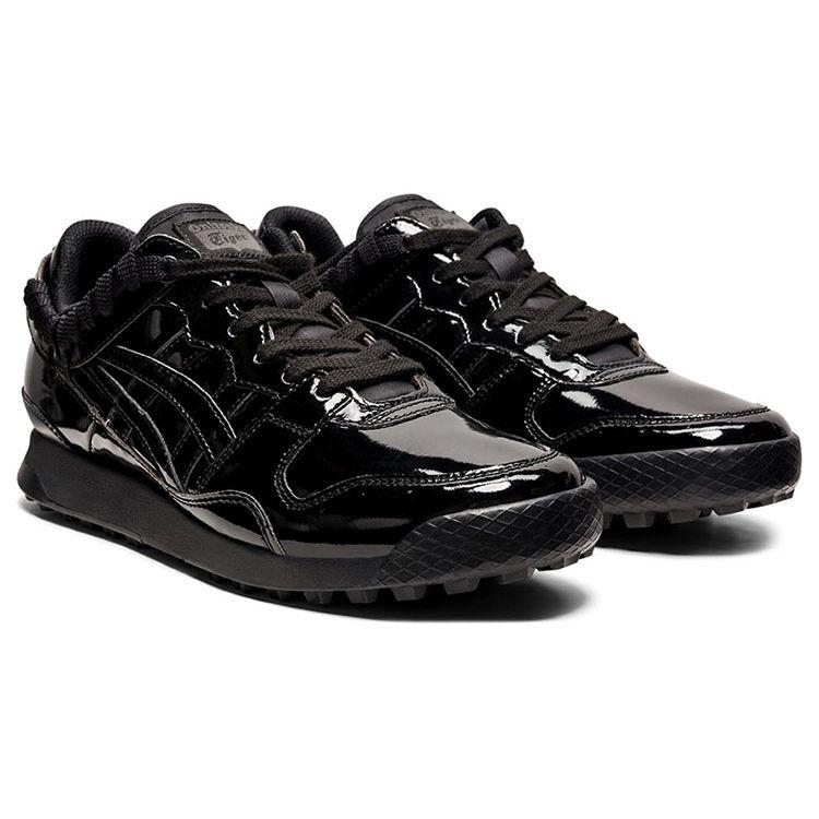 Onitsuka Tiger Horizonia Trend Mesh Leather Cushioning Breathable Support Low Top Running Shoes Unisex sneaker Bright-Black 1183B506-001