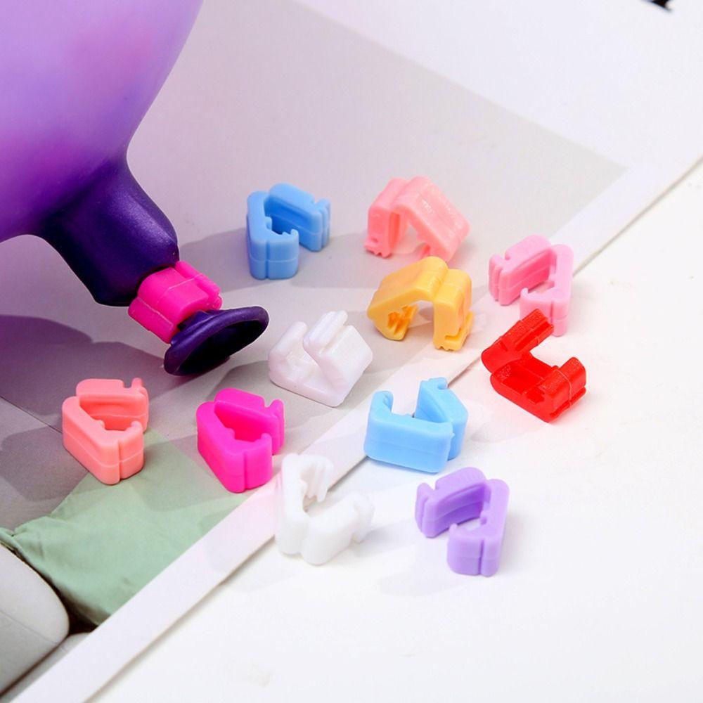 100pcs Colorful Balloon Clamps Plastic Material Balloon Decoration Accessories Wedding