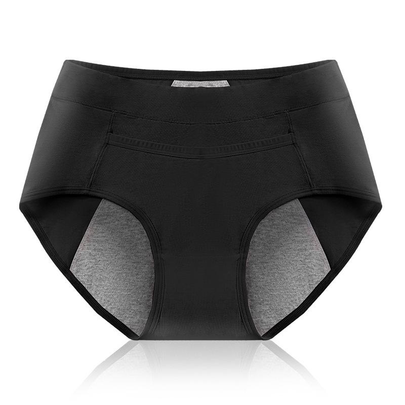 Ladies Spring and Autumn Cotton Side Leakage Breathable High Waist Menstrual Physiological Briefs