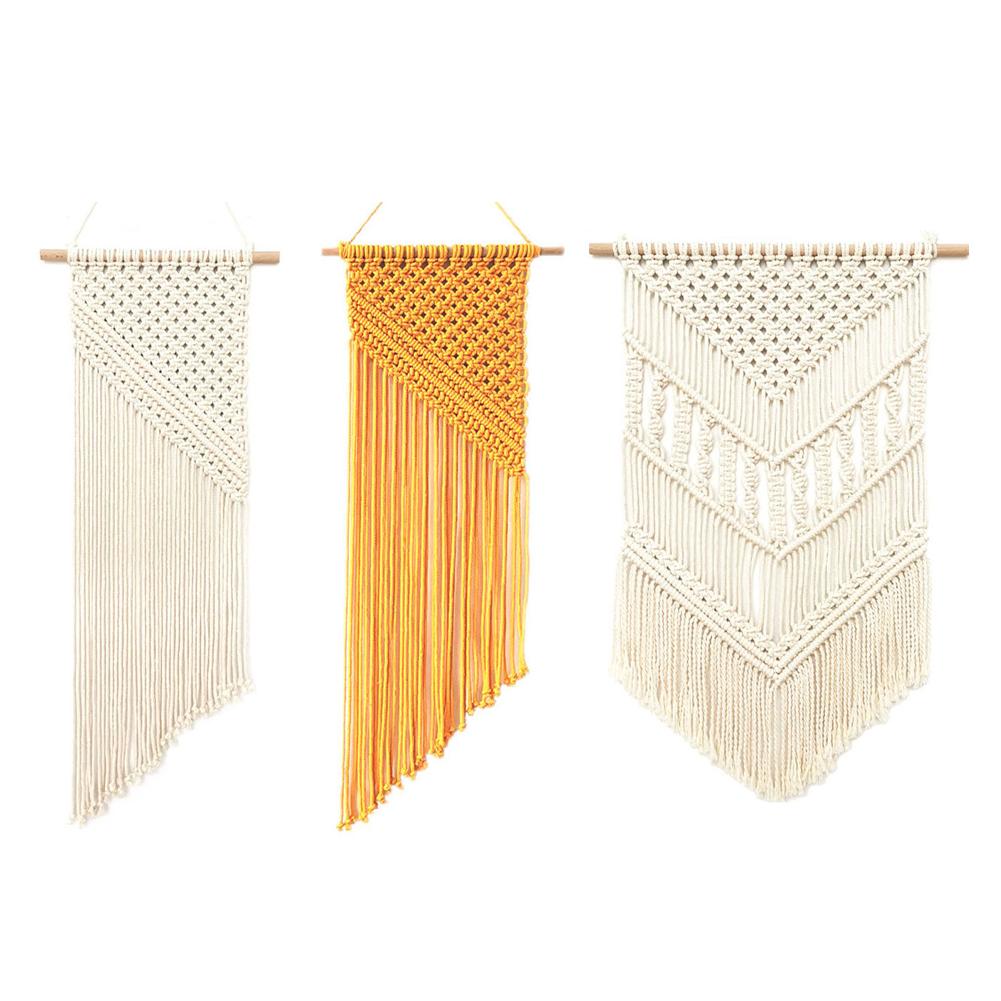 Home Decoration Bohemian Macrame Woven Wall Hanging Boho Room Geometric Tapestry Nordic Art Beautiful Apartment Room Decor Gift