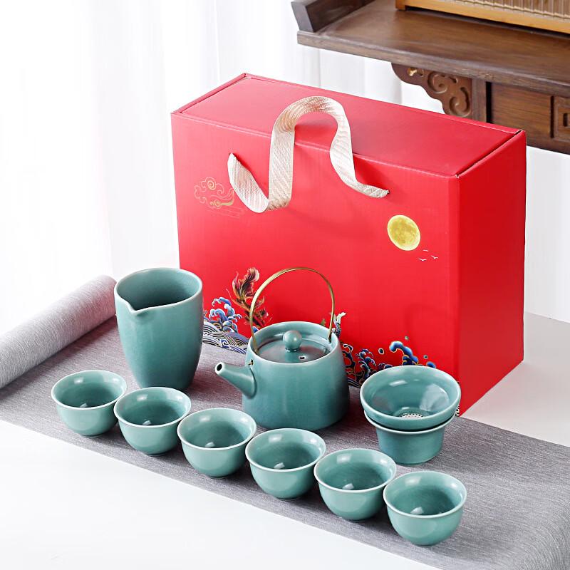 

Shangqi Ge Kiln 10-Piece Crackle Glaze Tea Set