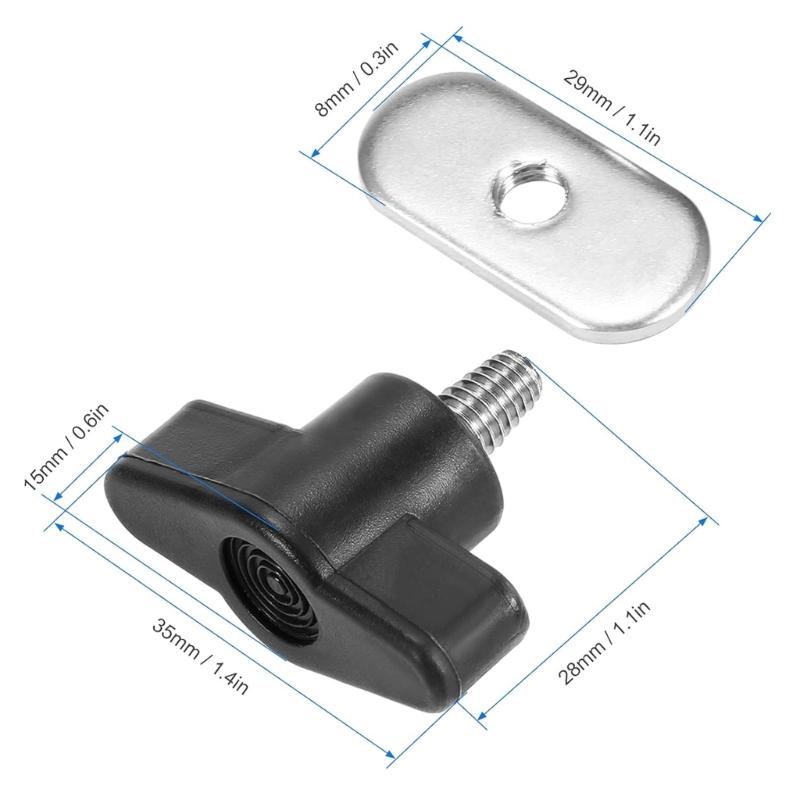 6Pcs Boats Screw Mounting Nut Kayak Track Rail Mounting Screws Nut Stainless Steel Canoes Screws with Nut Easily Install