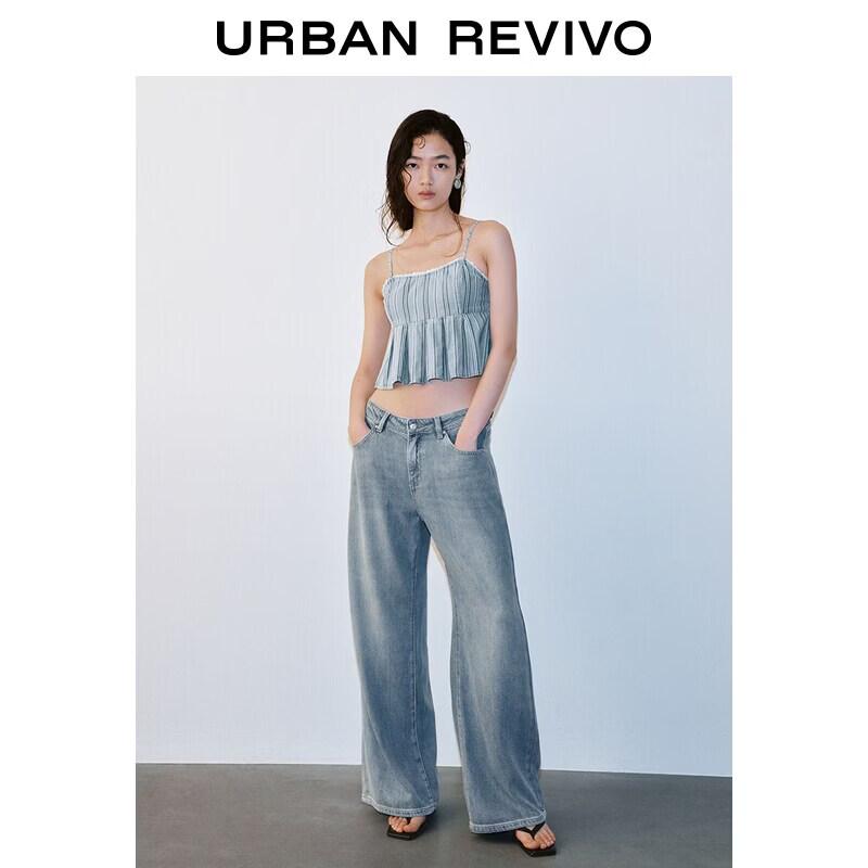 UR2026 Women s Washed Wide-Leg Jeans 29 светло-синий