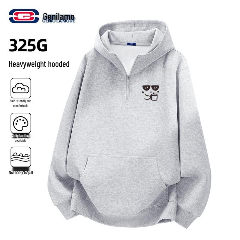 GENIOLAMODE Men's Loose Fit Hooded Sweatshirt