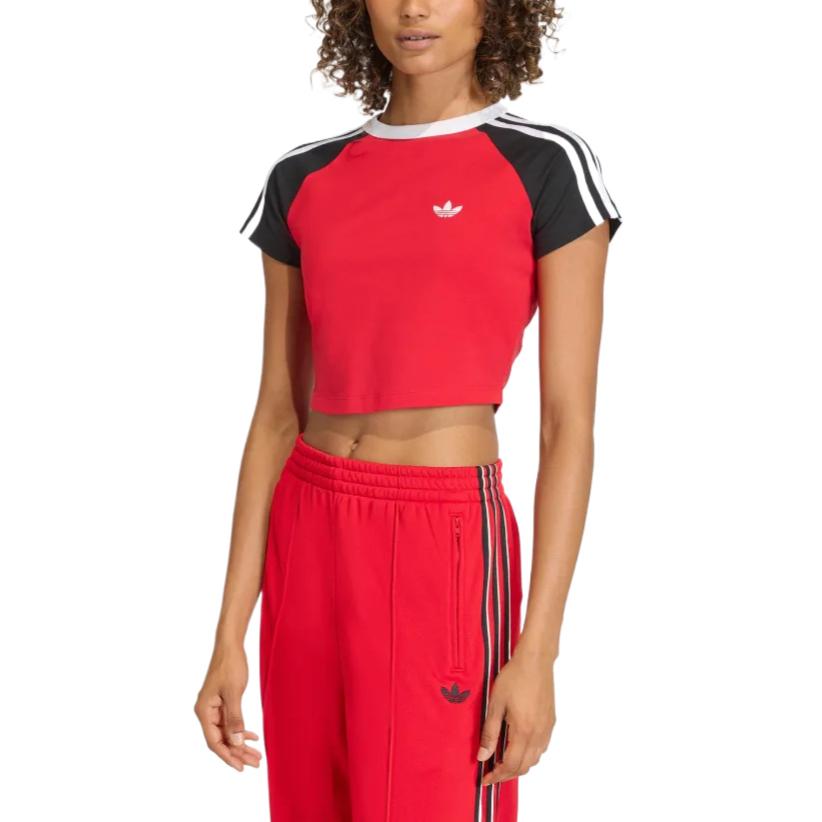 Adidas Originals Sst Color Block Striped Short Sleeve Raglan T-Shirt Women Tops KD7985