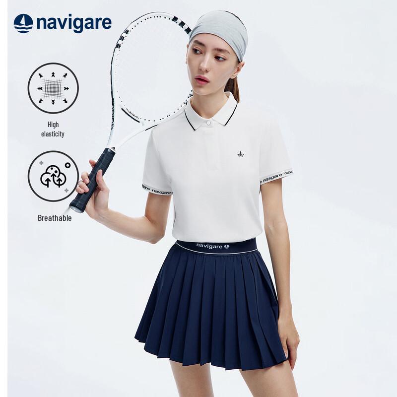 Navigare Women's Short Sleeve Casual Polo Shirt