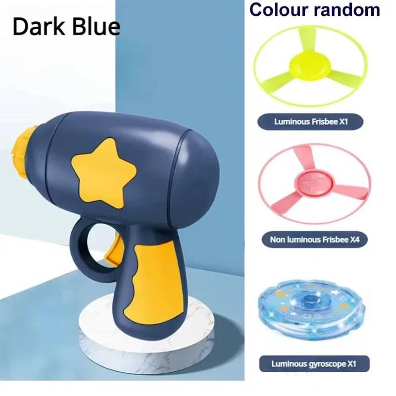 Children Saucer Launcher Outdoor Spinning Top Dinosaur Gun Toys Mini Flying Disc Shooting Gun Funny Cat Toy
