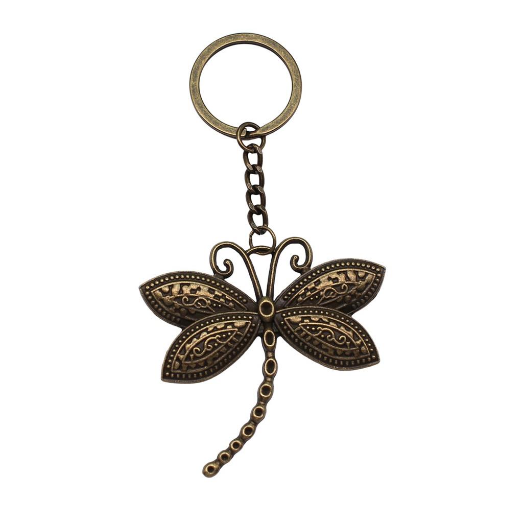 Breloc cu Charm Libelulă și Albină Pandantive Fluture Inel pentru Chei Inel de 28mm