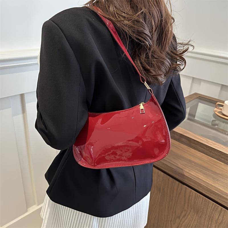 Fashionable Simple Underarm Bag, Minimalist Shoulder Bag, Women Stylish Handbag & Zipper Purse