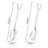 Stainless Steel Dessert Spoon Ice Cream Spoon, Elegant Shovel Shape, Suitable for Ice Cream, Ice Cream, Tiramisu, Etc., Modern Home Kitchen Utensils