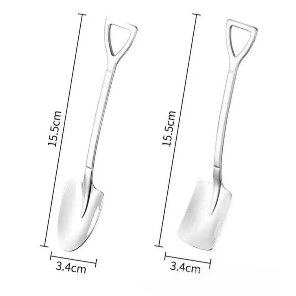 Stainless Steel Dessert Spoon Ice Cream Spoon, Elegant Shovel Shape, Suitable for Ice Cream, Ice Cream, Tiramisu, Etc., Modern Home Kitchen Utensils