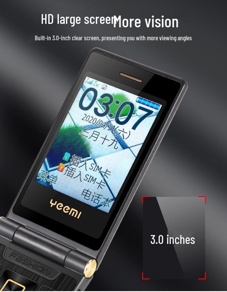 Yimi G10-C Business Flip Phone for Seniors: Large Buttons, Loud Sound, Big Font, Long Battery Life, Multi-language Support