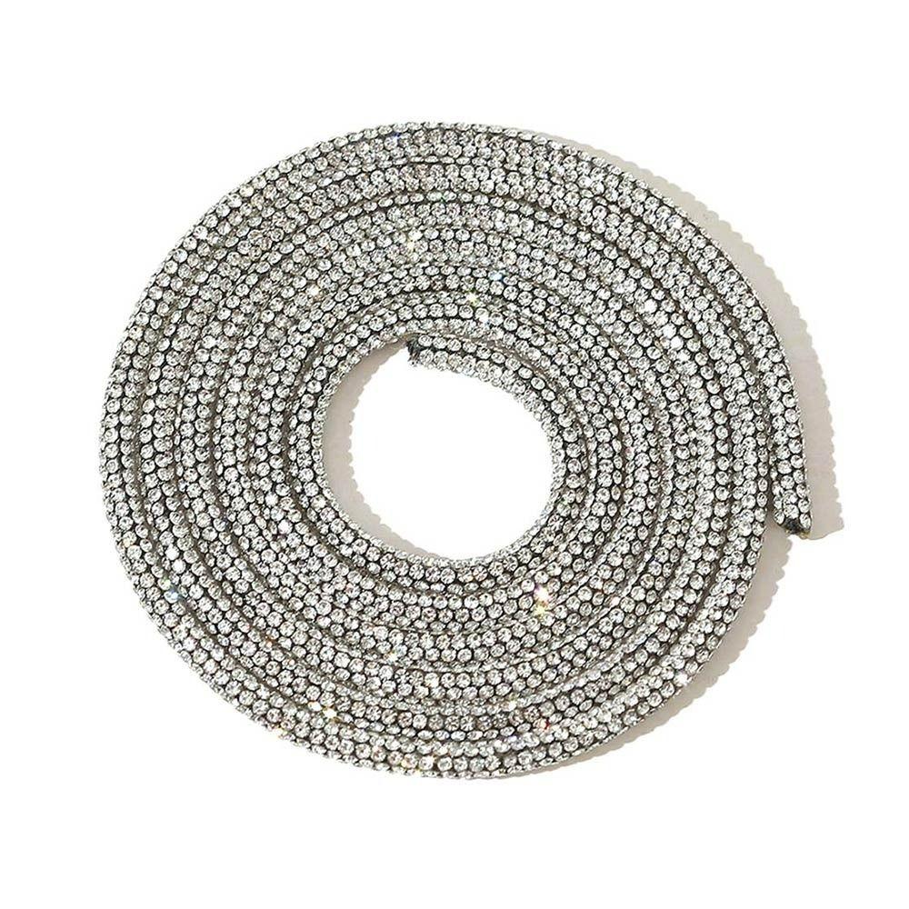 

Bridal Dress Shoes Bags Bracelet Rhinestone Full Rhinestone Pipe Rhinestone Rope Glass Crystal Cord 3mm-White