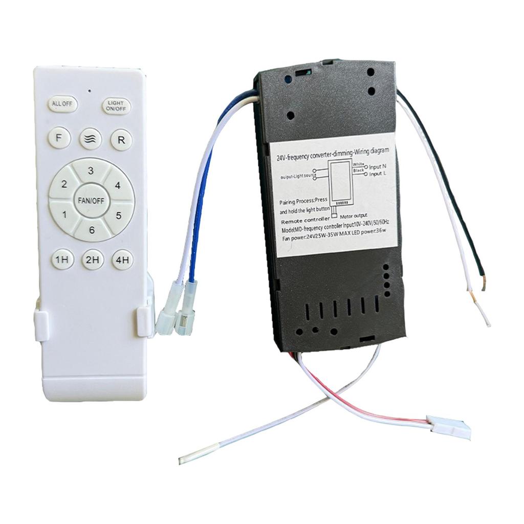 Ceiling Fan Lamp Remote Control Set 6 Speed Multipurpose Accessory Easily Install Lightweight