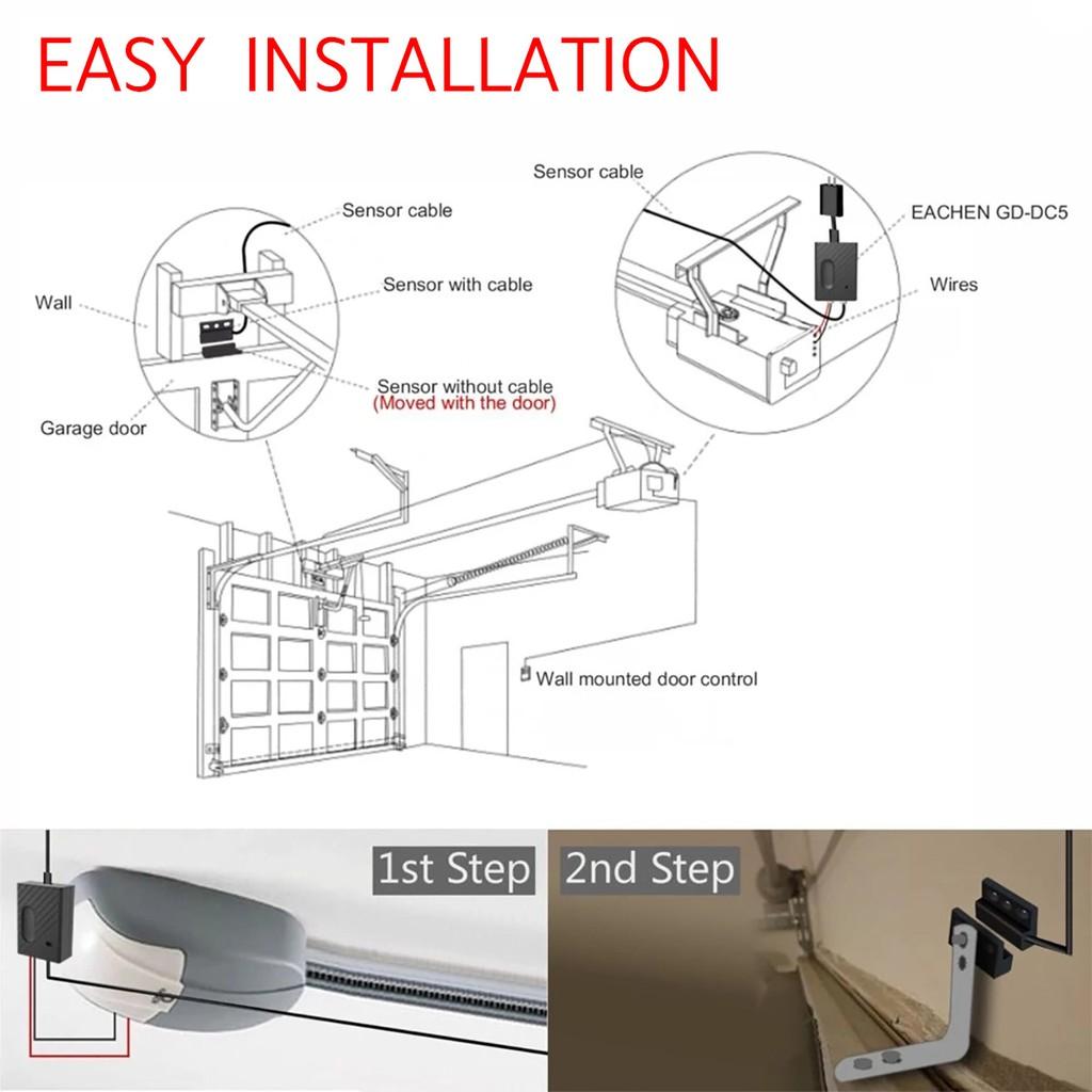DC 5V WiFi Switch Garage Door Controller for Car Garage Door Opener APP Remote Control Timing Voice Control
