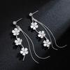 Versatile Pendant Earrings Tassel Flower Earrings Elegant Fringe Hoop Earrings  Stylish Occasions