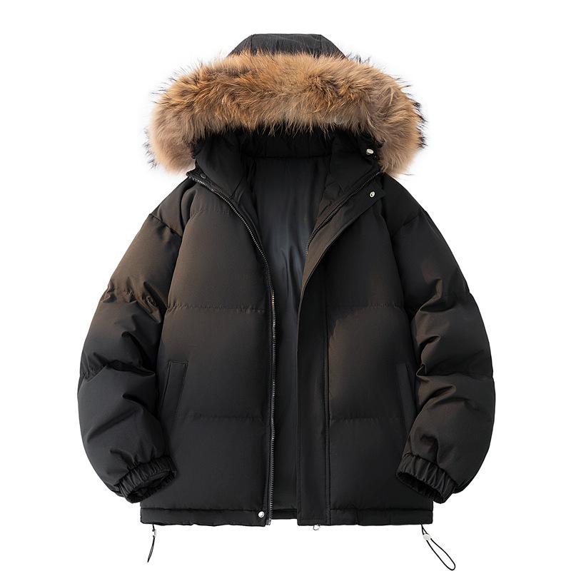 Hooded Cotton Jacket Thickened Warm Fur Collar Short Fashion Versatile Multi-color Bread Clothes