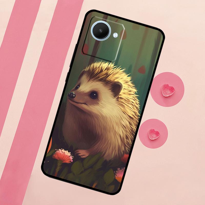 Cute Little Hedgehog For Realme 15 10 11 12 13 14 Pro Plus C65 C67 C75 C63 C61 C55 C51 C53 C35 GT6 GT7 Pro Case