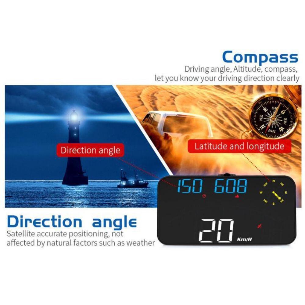 New Digital Speedometer Universal GPS Car HUD Head Up Display MPH Overspeed Alarm